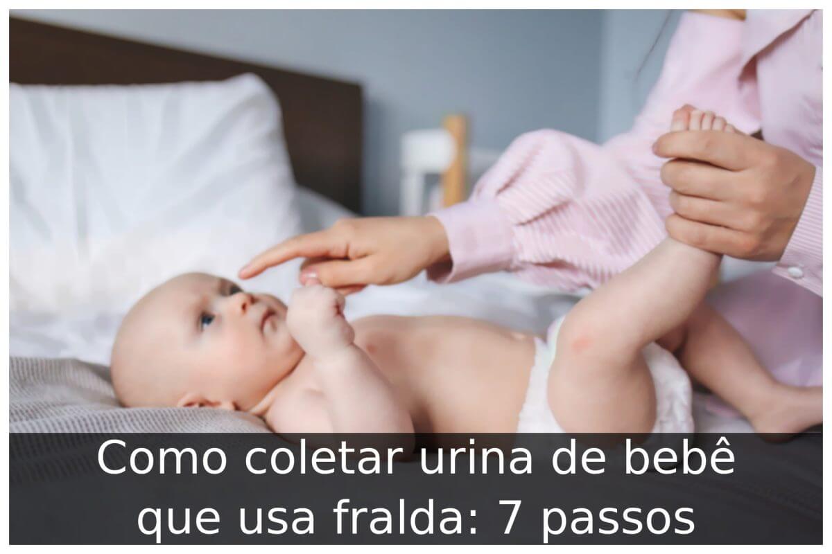 Como coletar urina de bebê que usa fralda
